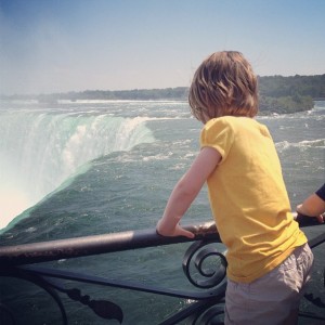 Sasha looking out over Niagara Falls